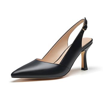 Low Heel Slingback Pumps