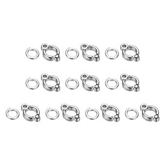 10 Sets Metal Bird Leg Rings, Parrot Foot Fly Outdoor Training Rings with Opening Clip Accessories