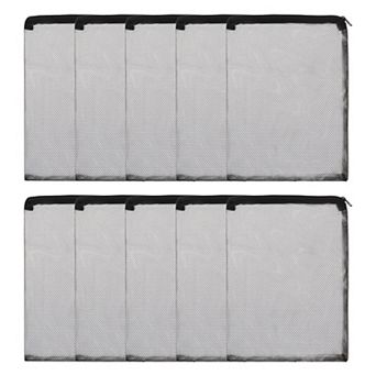 10 pc Aquarium Filter Media Bags, Fish Tank Fine Mesh Bag with Zipper Reusable Versatile