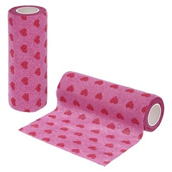 2 pc Self-Adhesive Pet Bandage Wrap, Non-Woven Cohesive Gauze for Dogs & Cats Legs & Paws