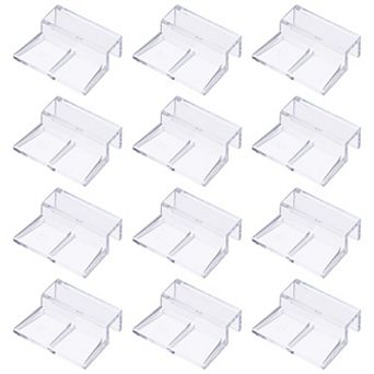 12 pc Transparent Acrylic Aquarium Lid Clips, Durable Cover Brackets for Rimless Fish Tanks