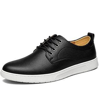Men's Leather Lace-Up Dress Sneakers