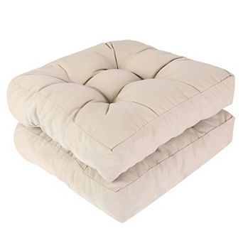Outdoor Indoor Tufted Memory Foam Chair Cushions Nonslip Water Resistant Olefin Pads