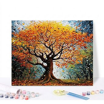 Tree of Life Paint by Numbers Kit for Adults, Acrylic Canvas DIY Painting