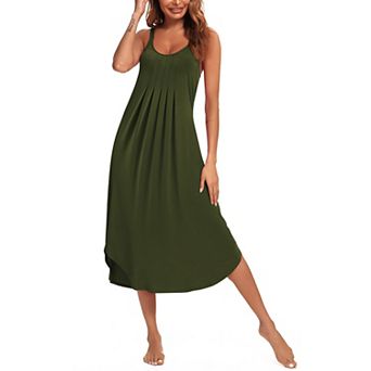 Ekouaer Sleeveless Nightgowns for Women Chemise Sleepwear Lounge Dresses Floral Sleep Nightgown