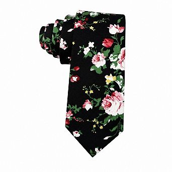 Men's Floral Necktie Formal Casual Wear For Wedding Groomsmen Party Business