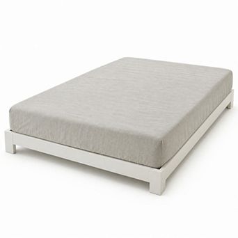 Linen Fitted Sheet Twin 14 Inch Deep Pocket Flax Stone Washed Soft Breathable