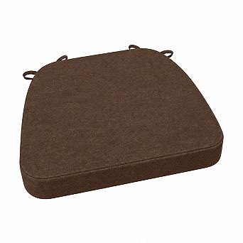 D shaped Chair Cushions Thick Dining Pads With Ties Removable Washable Cover