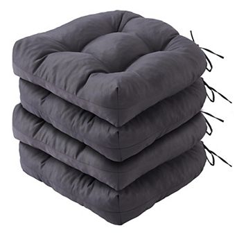 Outdoor Patio Chair Cushions Set Of 4 Waterproof Tufted Seat Pads For Dining Garden Chairs