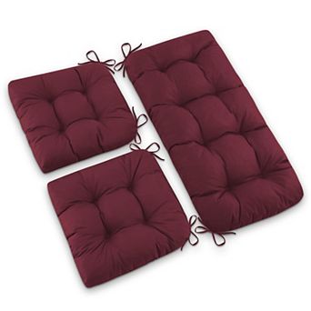 3 pc Outdoor Patio Cushions Waterproof Fade Resistant For Wicker Furniture Loveseat Bench Swing