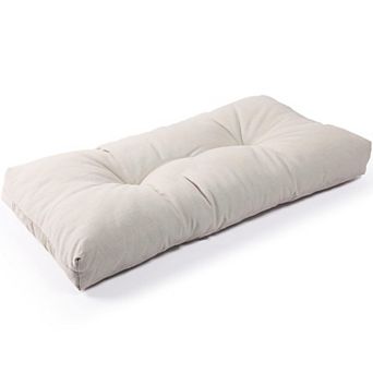 Non Slip Tufted Memory Foam Bench Cushion FadeShield Water Resistant Durable Outdoor Indoor Seat Pad