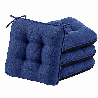 Set of 4 Dining Chair Cushions Memory Foam Non Slip Indoor Outdoor Pads