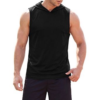 Men's Athletic Hooded Vest Sleeveless Summer Gym Running