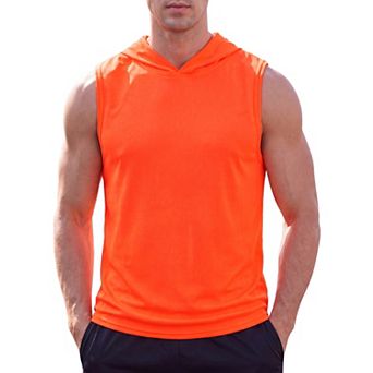 Men's Athletic Hooded Vest Sleeveless Summer Gym Running