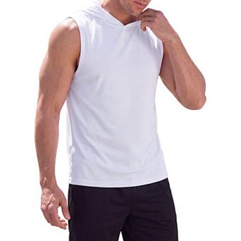 Men's Athletic Hooded Vest Sleeveless Summer Gym Running