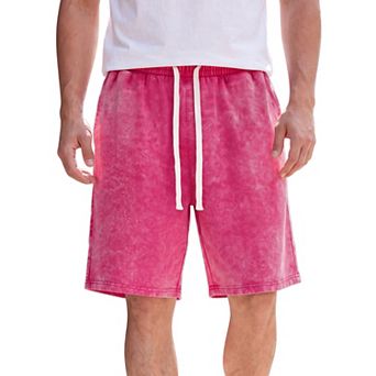 Men's Vintage Washed Shorts Summer Distressed Drawstring Waist