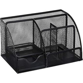 6-Compartment Desk Organizer Caddy for Office & Dorm Storage Supplies