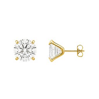 PRIMROSE Sterling Silver Cubic Zirconia Round Stud Earrings