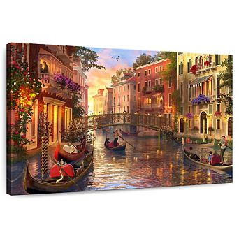 Romantic Sunset In Venice Wall Art