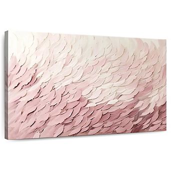Abstract Pink Leaves Wall Art