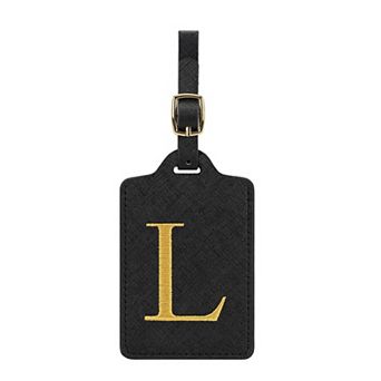 Personalized Initial Luggage Tags, PU Leather Privacy Luggage Tag for Suitcase Backpack Travel Use