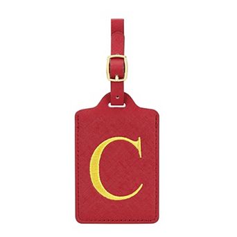 Personalized Initial Luggage Tags, PU Leather Privacy Luggage Tag for Suitcase Backpack Travel Use
