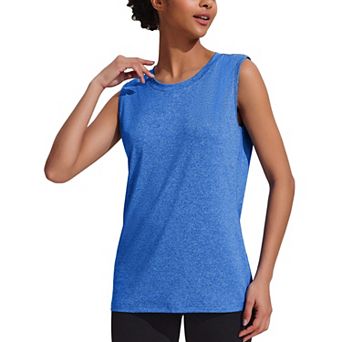 PINSPARK Womens Sleeveless Lightweight Gym Yoga Lounge Athletic Workout Tank Tops