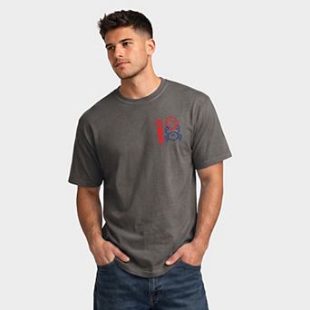 S.W.Smiley Crab Smiley - Men's Garment Dyed Graphic T-Shirt