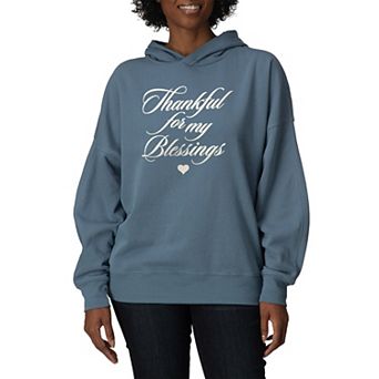 Women's "Thankful For My Blessings" Thanksgiving Oversized Fleece Hoodie Sweatshirt