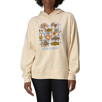 Women's “Side Chick” Thanksgiving Side Dishes Oversized Fleece Hoodie Sweatshirt