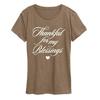 Women's "Thankful For My Blessings" Thanksgiving Graphic Tee
