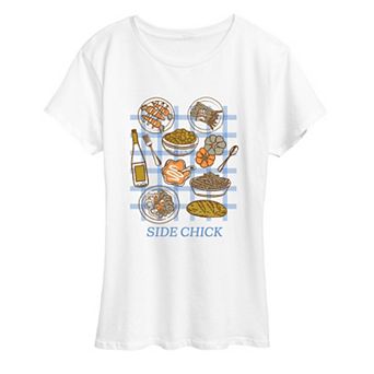 Women's “Side Chick” Thanksgiving Side Dishes Graphic Tee