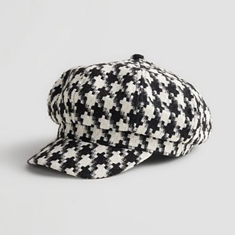 Women's LaValentina Houndstooth Cabby Hat