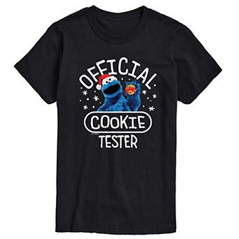 Men's Sesame Street Cookie Monster "Official Cookie Tester" Short Sleeve Graphic Tee