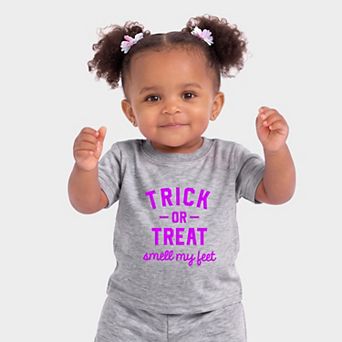 Smell My Feet Puff Print - Infant Jogger Pant Crew Set