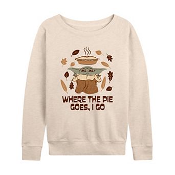 Women's Star Wars Mandalorian Grogu French Terry Long Sleeve Tee