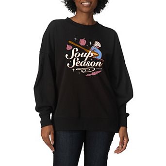 Women's Disney / Pixar's Ratatouille "Soup Season" Remy Oversized Fleece Crew Sweatshirt