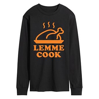 Men's "Lemme Cook" Funny Thanksgiving Turkey Long Sleeve Graphic Tee