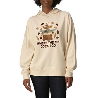 Women's Star Wars Mandalorian Grogu Oversized Fleece Hoodie Sweatshirt