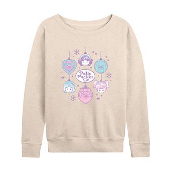 Women's Polly Pocket Christmas Ornaments French Terry Long Sleeve Tee
