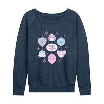 Women's Polly Pocket Christmas Ornaments French Terry Long Sleeve Tee
