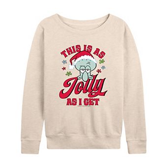 Women's Nickelodeon SpongeBob SquarePants Squidward French Terry Long Sleeve Tee