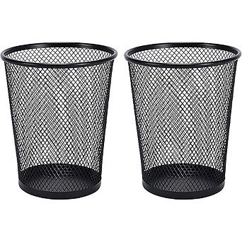 Metal Mesh Pen Cup Set of 2 for Desk Storage & Makeup Organizer