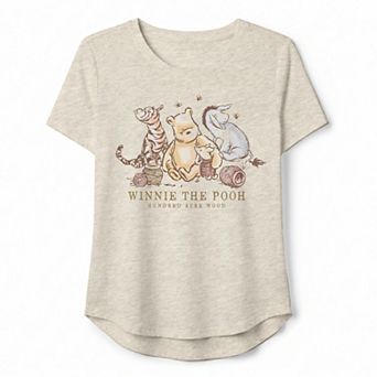 Plus Size Disney Winnie The Pooh and Friends Watercolor Portraits Hundred Acre Woods Flowy Graphic Tee
