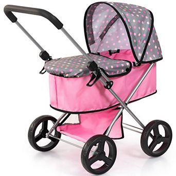 Bayer Pram Go Doll Stroller With Polka Dots