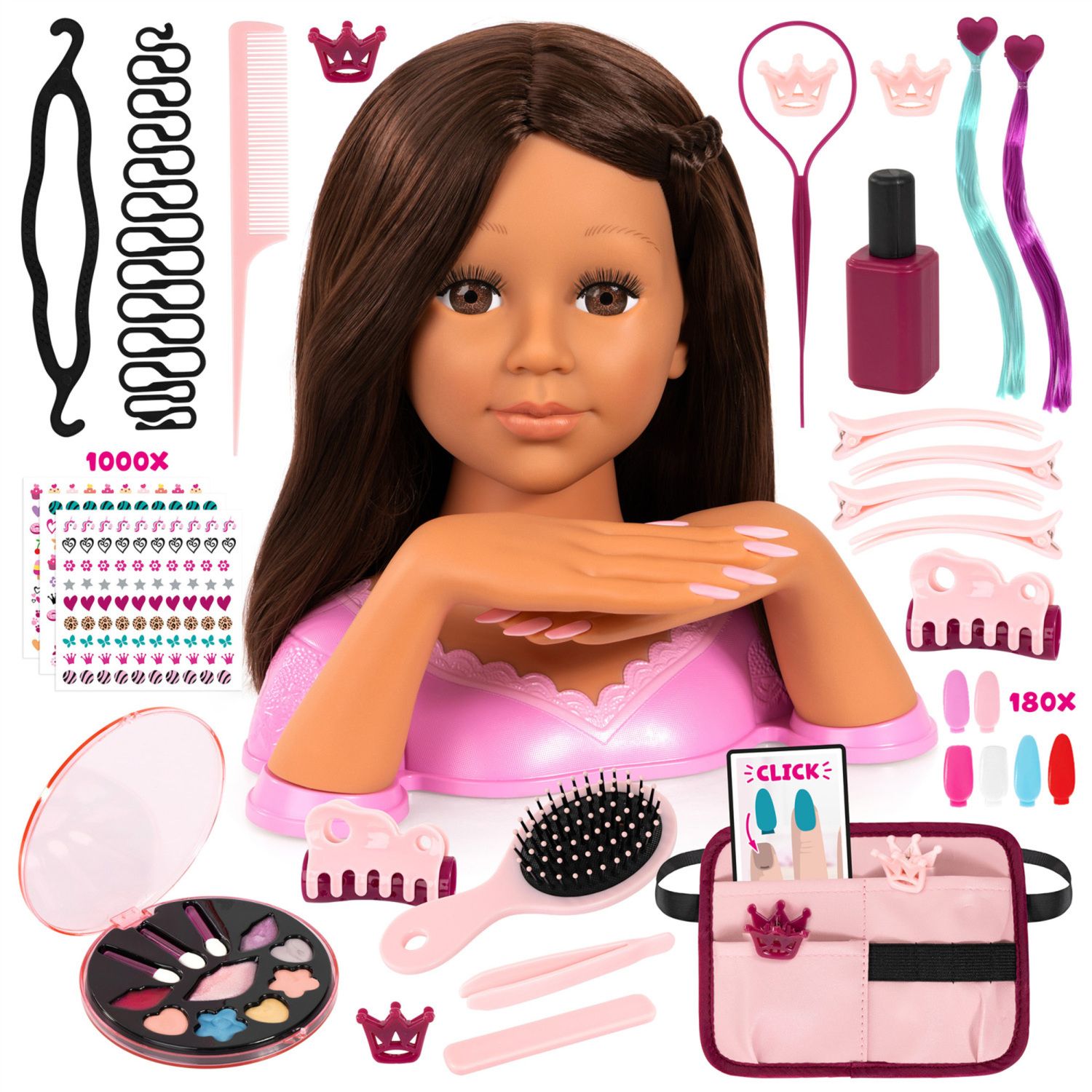 Детские куклы Bayer Charlene Styling Head Doll Magic Nails Styling Set