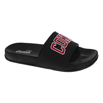 Coca-Cola Coke Men’s Slide Sandals COKE Logo Slip-On Slides Extra Cushion Casual Slides (Adults)