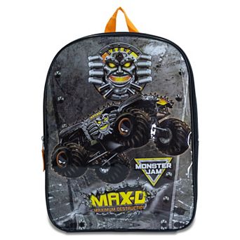 Monster Jam 15" Backpack with Padded Straps - Ideal Toddler Bookbag for School & Travel