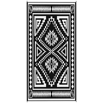 Outsunny Outdoor Rug, Floor Mat, Square Patchwork