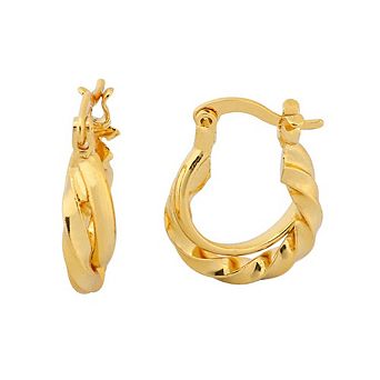 RMZ GOLD NYC 14k Gold Plated Hanging Earrings